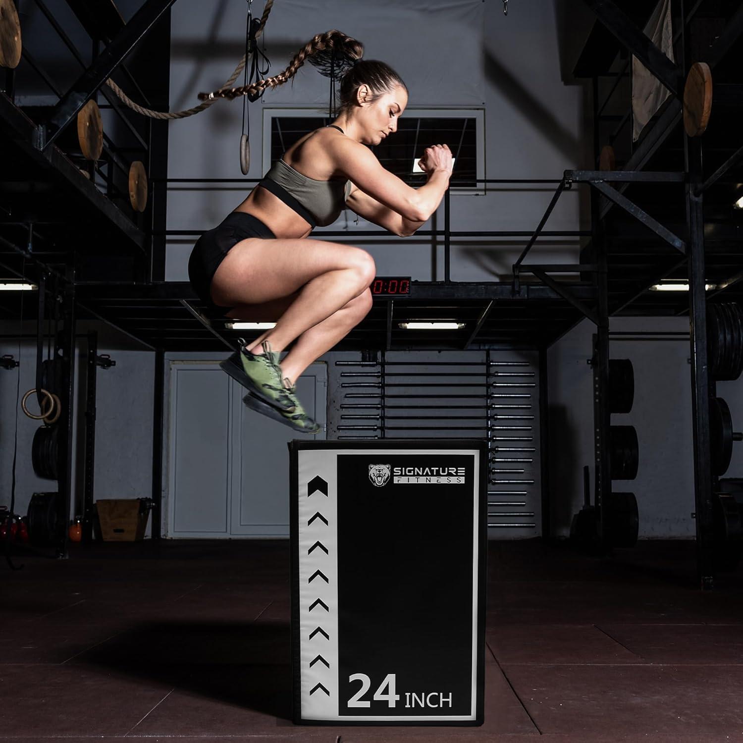 imagePlyo Box 3in1 Foam Plyometric Jump Box Box Jump for for Home Gym Training Fitness Workout Exercise Platform Multiple ColorsBlackWhite