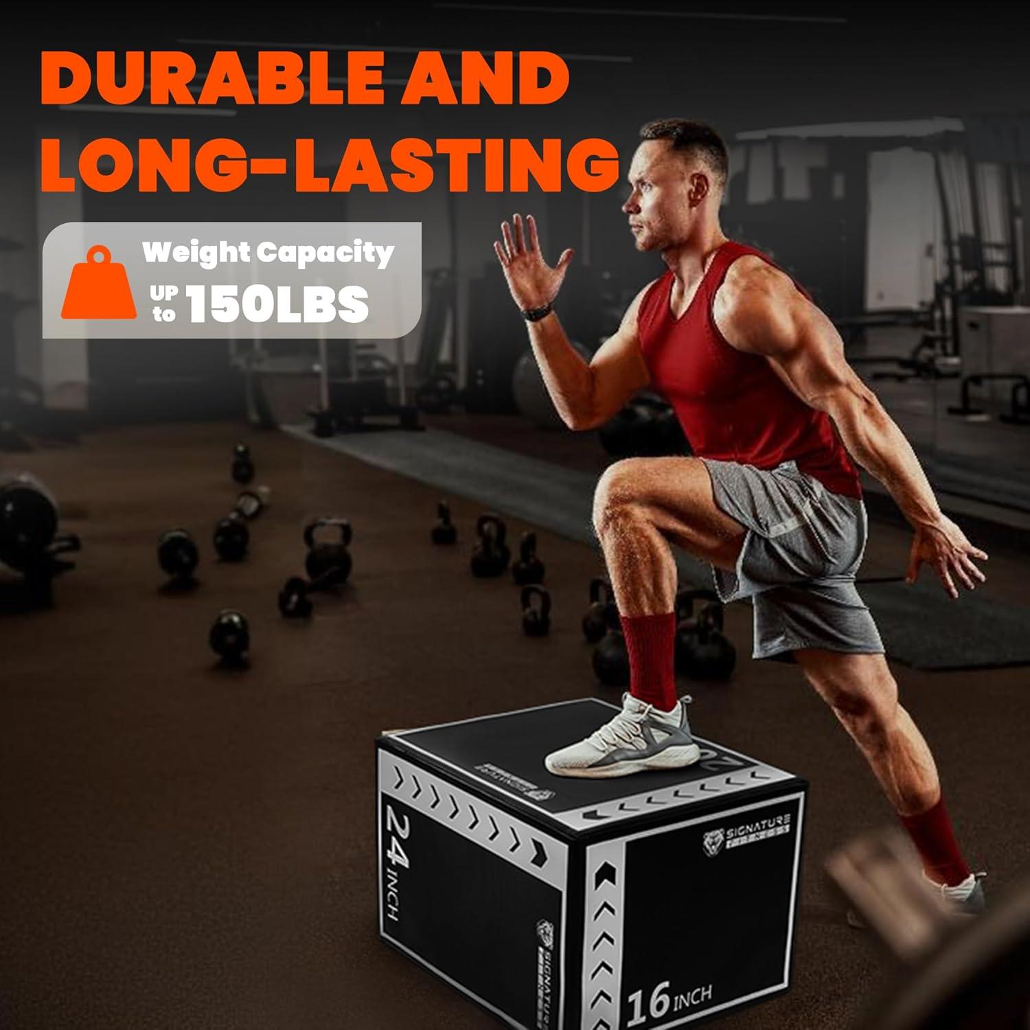 imagePlyo Box 3in1 Foam Plyometric Jump Box Box Jump for for Home Gym Training Fitness Workout Exercise Platform Multiple ColorsBlackWhite