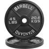 image2Inch Olympic Cast Iron Weight Plate for Strength Training ampamp Weightlifting Multiple Sizes35LB Pair