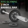 image2Inch Olympic Cast Iron Weight Plate for Strength Training ampamp Weightlifting Multiple SizesSet 45LB 255510LB Pairs