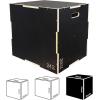 imageFitvids 3 in 1 NonSlip Wooden Plyo Box Plyometric Box Jumping Exercise Multiple Sizes Set30 x 24 x 20  Wood