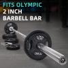 imageFitvids Olympic 2Inch Cast Iron Barbell Set Including 255 Pounds Weight Plates Set with 7FT Olympic Bar 300 Pounds Total Multiple PackagesStyle 2