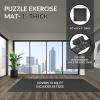 imageFitvids Puzzle Exercise Gym Flooring Mat Thick EVA Interlocking Foam Tiles Workout Mat for Home Gym Fitness Equipment MMA Gymnastics Multiple Colors and SizesBlack