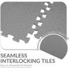 imageFitvids Puzzle Exercise Gym Flooring Mat Thick EVA Interlocking Foam Tiles Workout Mat for Home Gym Fitness Equipment MMA Gymnastics Multiple Colors and SizesGrey