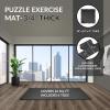 imageFitvids Puzzle Exercise Gym Flooring Mat Thick EVA Interlocking Foam Tiles Workout Mat for Home Gym Fitness Equipment MMA Gymnastics Multiple Colors and SizesBlack