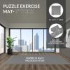 imageFitvids Puzzle Exercise Gym Flooring Mat Thick EVA Interlocking Foam Tiles Workout Mat for Home Gym Fitness Equipment MMA Gymnastics Multiple Colors and SizesGrey