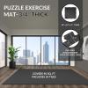 imageFitvids Puzzle Exercise Gym Flooring Mat Thick EVA Interlocking Foam Tiles Workout Mat for Home Gym Fitness Equipment MMA Gymnastics Multiple Colors and SizesBlack