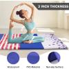 imageFolding Exercise Gymnastics Mat 4x8x2quot Gym Workout Mat with Carrying Handles HighDensity AntiTear Portable Fitness Aerobics Mats for Home Gym Yoga Pilates Tumbling MMA Core Training Multiple ColorsStarStripe