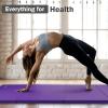 imageFolding Exercise Gymnastics Mat 4x8x2quot Gym Workout Mat with Carrying Handles HighDensity AntiTear Portable Fitness Aerobics Mats for Home Gym Yoga Pilates Tumbling MMA Core Training Multiple ColorsPurple