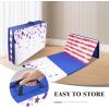 imageFolding Exercise Gymnastics Mat 4x8x2quot Gym Workout Mat with Carrying Handles HighDensity AntiTear Portable Fitness Aerobics Mats for Home Gym Yoga Pilates Tumbling MMA Core Training Multiple ColorsStarStripe