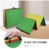 imageFolding Exercise Gymnastics Mat 4x8x2quot Gym Workout Mat with Carrying Handles HighDensity AntiTear Portable Fitness Aerobics Mats for Home Gym Yoga Pilates Tumbling MMA Core Training Multiple ColorsMultiColor