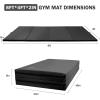 imageFolding Exercise Gymnastics Mat 4x8x2quot Gym Workout Mat with Carrying Handles HighDensity AntiTear Portable Fitness Aerobics Mats for Home Gym Yoga Pilates Tumbling MMA Core Training Multiple ColorsBlack