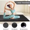 imageFolding Exercise Gymnastics Mat 4x8x2quot Gym Workout Mat with Carrying Handles HighDensity AntiTear Portable Fitness Aerobics Mats for Home Gym Yoga Pilates Tumbling MMA Core Training Multiple ColorsMidnight
