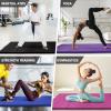 imageFolding Exercise Gymnastics Mat 4x8x2quot Gym Workout Mat with Carrying Handles HighDensity AntiTear Portable Fitness Aerobics Mats for Home Gym Yoga Pilates Tumbling MMA Core Training Multiple ColorsBlue