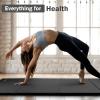 imageFolding Exercise Gymnastics Mat 4x8x2quot Gym Workout Mat with Carrying Handles HighDensity AntiTear Portable Fitness Aerobics Mats for Home Gym Yoga Pilates Tumbling MMA Core Training Multiple ColorsMidnight