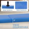 imageFolding Exercise Gymnastics Mat for Tumbling 2x6x2quot Gym Workout Mat with Carrying Handles HighDensity AntiTear Portable Fitness Aerobics Mats for Home Gym Yoga Pilates MMA Core Training Multiple ColorsBlue