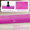 imageFolding Exercise Gymnastics Mat for Tumbling 2x6x2quot Gym Workout Mat with Carrying Handles HighDensity AntiTear Portable Fitness Aerobics Mats for Home Gym Yoga Pilates MMA Core Training Multiple ColorsHot Pink