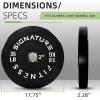 imageOlympic Barbell 2Inch Rubber Bumper Plate Weight Set for Strength Training Multiple OptionsBlack