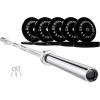 imageOlympic Barbell 2Inch Rubber Bumper Plate Weight Set for Strength Training Multiple OptionsBlack