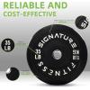imageOlympic Barbell 2Inch Rubber Bumper Plate Weight Set for Strength Training Multiple OptionsBlack