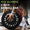 imageOlympic Barbell 2Inch Rubber Bumper Plate Weight Set for Strength Training Multiple OptionsBlack