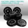 imageOlympic Barbell 2Inch Rubber Bumper Plate Weight Set for Strength Training Multiple OptionsBlack