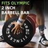 imageOlympic Barbell 2Inch Rubber Bumper Plate Weight Set for Strength Training Multiple OptionsBlack