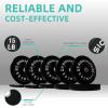 imageOlympic Barbell 2Inch Rubber Bumper Plate Weight Set for Strength Training Multiple OptionsBlack