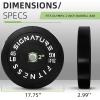 imageOlympic Barbell 2Inch Rubber Bumper Plate Weight Set for Strength Training Multiple OptionsBlack