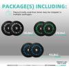 imageOlympic Barbell 2Inch Rubber Bumper Plate Weight Set for Strength Training Multiple OptionsColored