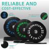 imageOlympic Barbell 2Inch Rubber Bumper Plate Weight Set for Strength Training Multiple OptionsColored