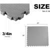 imagePuzzle Exercise Gym Flooring Mat Thick EVA Interlocking Foam Tiles Workout Mat for Home Gym Fitness Equipment MMA Gymnastics Multiple Sizes and ColorsGrey