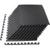 imagePuzzle Exercise Gym Flooring Mat Thick EVA Interlocking Foam Tiles Workout Mat for Home Gym Fitness Equipment MMA Gymnastics Multiple Sizes and ColorsBlack
