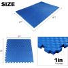 imagePuzzle Exercise Gym Flooring Mat Thick EVA Interlocking Foam Tiles Workout Mat for Home Gym Fitness Equipment MMA Gymnastics Multiple Sizes and ColorsBlue