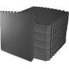 imagePuzzle Exercise Gym Flooring Mat Thick EVA Interlocking Foam Tiles Workout Mat for Home Gym Fitness Equipment MMA Gymnastics Multiple Sizes and ColorsBlack