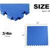 imagePuzzle Exercise Gym Flooring Mat Thick EVA Interlocking Foam Tiles Workout Mat for Home Gym Fitness Equipment MMA Gymnastics Multiple Sizes and ColorsBlue