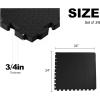 imagePuzzle Exercise Gym Flooring Mat Thick EVA Interlocking Foam Tiles Workout Mat for Home Gym Fitness Equipment MMA Gymnastics Multiple Sizes and ColorsBlack
