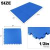 imagePuzzle Exercise Gym Flooring Mat Thick EVA Interlocking Foam Tiles Workout Mat for Home Gym Fitness Equipment MMA Gymnastics Multiple Sizes and ColorsBlue