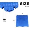 imagePuzzle Exercise Gym Flooring Mat Thick EVA Interlocking Foam Tiles Workout Mat for Home Gym Fitness Equipment MMA Gymnastics Multiple Sizes and ColorsBlue