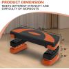 imageStep Aerobic Platform 31quot Exercise Step with 3 levels Adjustable Height 4 Stackable Risers Fitness Training Workout Stepper for Home Gym Cardio Strength Black ampamp PinkOrange