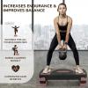imageStep Aerobic Platform 31quot Exercise Step with 3 levels Adjustable Height 4 Stackable Risers Fitness Training Workout Stepper for Home Gym Cardio Strength Black ampamp PinkDark Pink