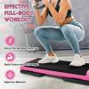 imageStep Aerobic Platform Exercise Step with 5 levels Adjustable Height 4 Stackable Risers Fitness Training Workout Stepper for Home Gym Cardio Strength Multiple OptionsPink