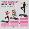 imageStep Aerobic Platform Exercise Step with 5 levels Adjustable Height 4 Stackable Risers Fitness Training Workout Stepper for Home Gym Cardio Strength Multiple OptionsPink