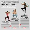 imageStep Aerobic Platform Exercise Step with 5 levels Adjustable Height 4 Stackable Risers Fitness Training Workout Stepper for Home Gym Cardio Strength Multiple OptionsGray
