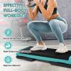 imageStep Aerobic Platform Exercise Step with 5 levels Adjustable Height 4 Stackable Risers Fitness Training Workout Stepper for Home Gym Cardio Strength Multiple OptionsTeal