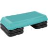 imageStep Aerobic Platform Exercise Step with 5 levels Adjustable Height 4 Stackable Risers Fitness Training Workout Stepper for Home Gym Cardio Strength Multiple OptionsTeal
