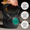imageWide Grip 3Piece Kettlebell Exercise Fitness Weight Set Include 5 lbs 10 lbs 15 lbs and 20 lbs Set of 3 or Set of 430LB Set of 3 51015LB