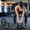 imageWide Grip 3Piece Kettlebell Exercise Fitness Weight Set Include 5 lbs 10 lbs 15 lbs and 20 lbs Set of 3 or Set of 430LB Set of 3 51015LB