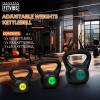 imageWide Grip 3Piece Kettlebell Exercise Fitness Weight Set Include 5 lbs 10 lbs 15 lbs and 20 lbs Set of 3 or Set of 430LB Set of 3 51015LB