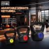 imageWide Grip 3Piece Kettlebell Exercise Fitness Weight Set Include 5 lbs 10 lbs 15 lbs and 20 lbs Set of 3 or Set of 445LB Set of 3 101520LB